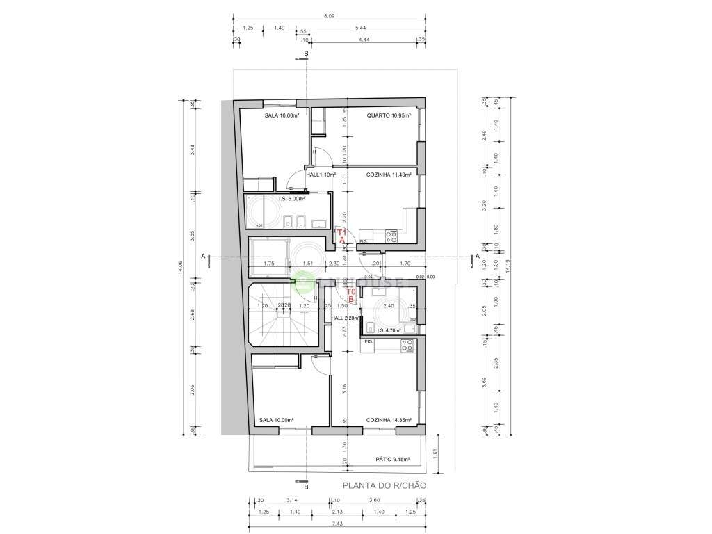 Apartamento T0+1 em construção, localizado na segunda linha de prai... - Grande imagem: 3/6