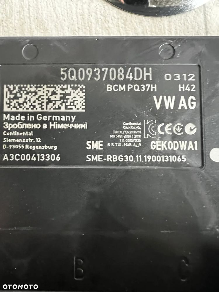 AUDI Q3 83A SKODA OCTAVIA III LIFT MODUŁ STEROWNIK KOMFORTU 5Q0937084DH - 3