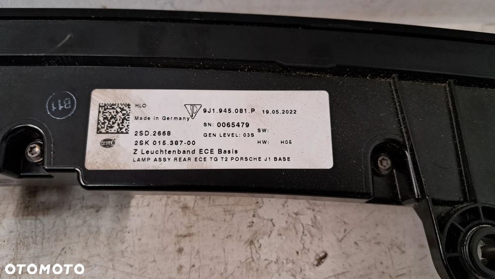 Porsche Taycan 9J1 blenda lampa tylnia tył EU - 8