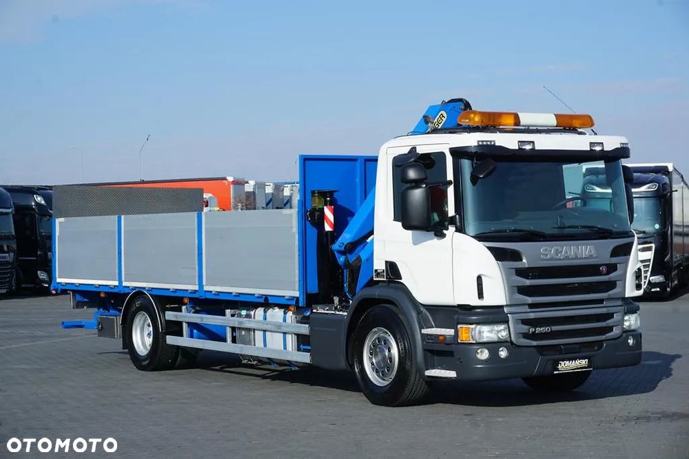 Scania / P 250 / ACC / SKRZYNIOWY + HDS + WINDA / PALFINGER PK 12 002 - EH B / WYSIĘG 10 M - 24
