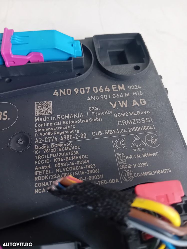 Modul BCM Confort Audi Vw Porsche 2018-2024 Cod 4N0907064EM A6 4K C8 Q8 Touareg 4M Cayenne - 5