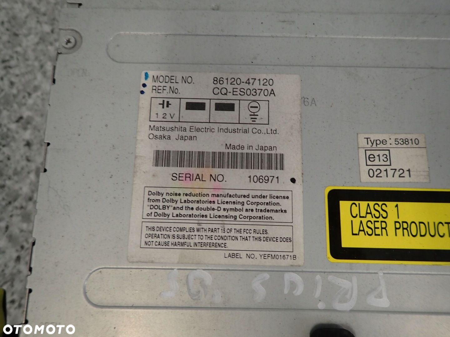 TOYOTA PRIUS II 03-08 RADIO CD KASETA RADIOODTWARZACZ - 3