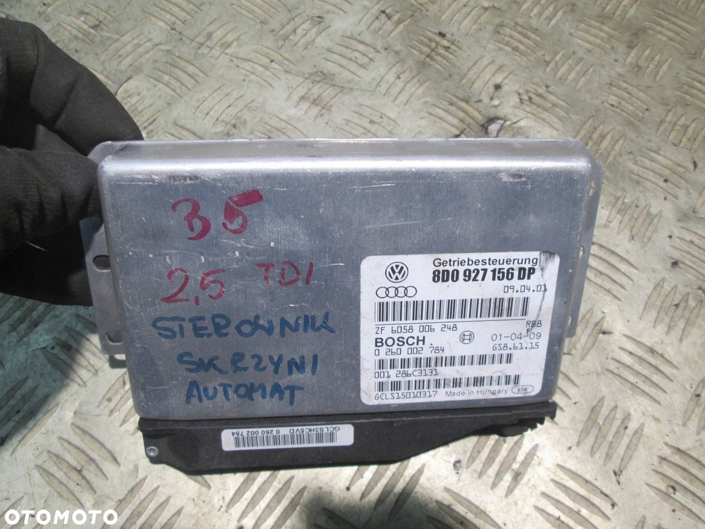 MODUŁ STEROWNIK SKRZYNI BIEGÓW AUDI A4 B5 PASSAT B5 8D0927156DP TIPTRONIC - 1