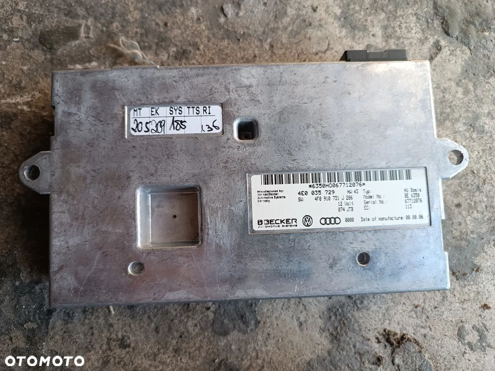 MODUŁ STEROWNIK MMI AUDI A6 C6 4E0035729 (2SZT) - 1