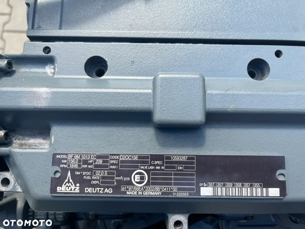 SILNIK DEUTZ BF6M 1013 EC BF 6M VOLVO TAD 750 VE TAD750VE 156kW 209KM - 10