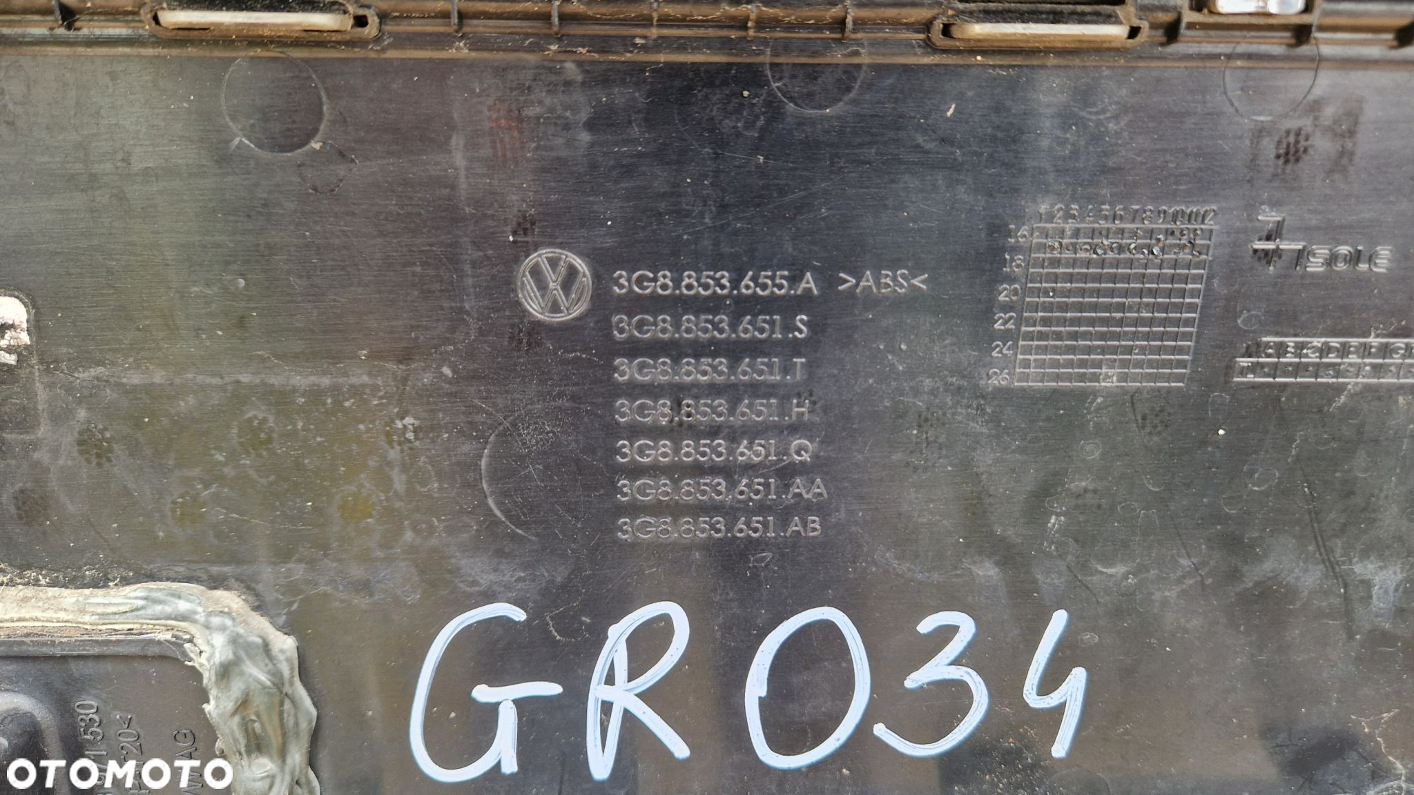 VW ARTEON 3G8853655A ATRAPA GRILL ZDERZAKA PRZÓD - 4