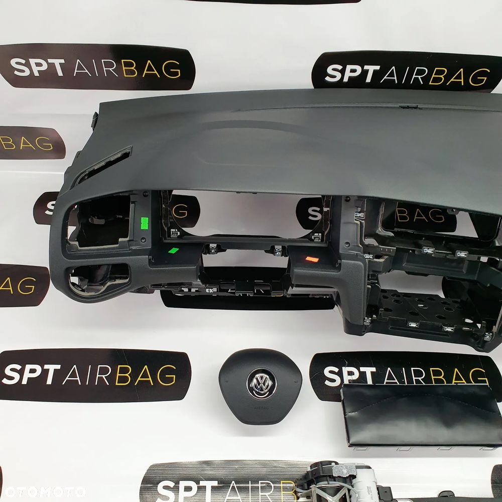 VW GOLF VII 7 DESKA ROZDZIELCZA KONSOLA KOKPIT PULPIT PODUSZKI AIRBAG AIR BAG PASY KIT SET - 2