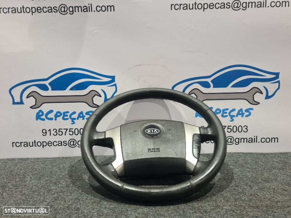 VOLANTE GUIADOR COMPLETO KIA SORENTO PELE COMANDOS MULTIFUNÇÕES AIRBAG - 2