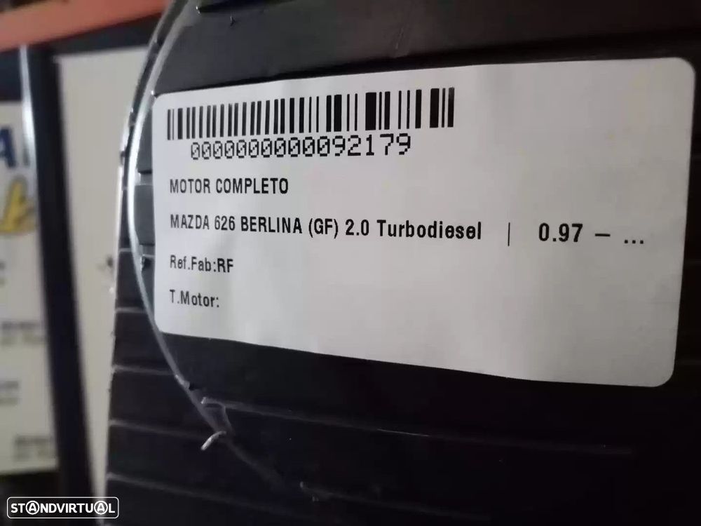 MOTOR COMPLETO MAZDA 626 V HATCHBACK 2003 -RF - 1