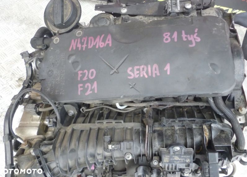 SILNIK KOMOPLETNY BMW F20 1.6 D 116KM N47D16A 81 TYS - 2