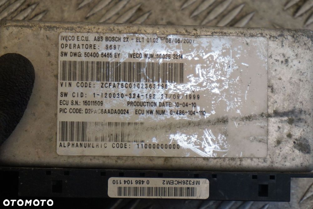 STEROWNIK SILNIKA KOMPUTER EUROCARGO I 75E15 3.9 TRECTOR 500383214 IVECO 1991-2002 - 8