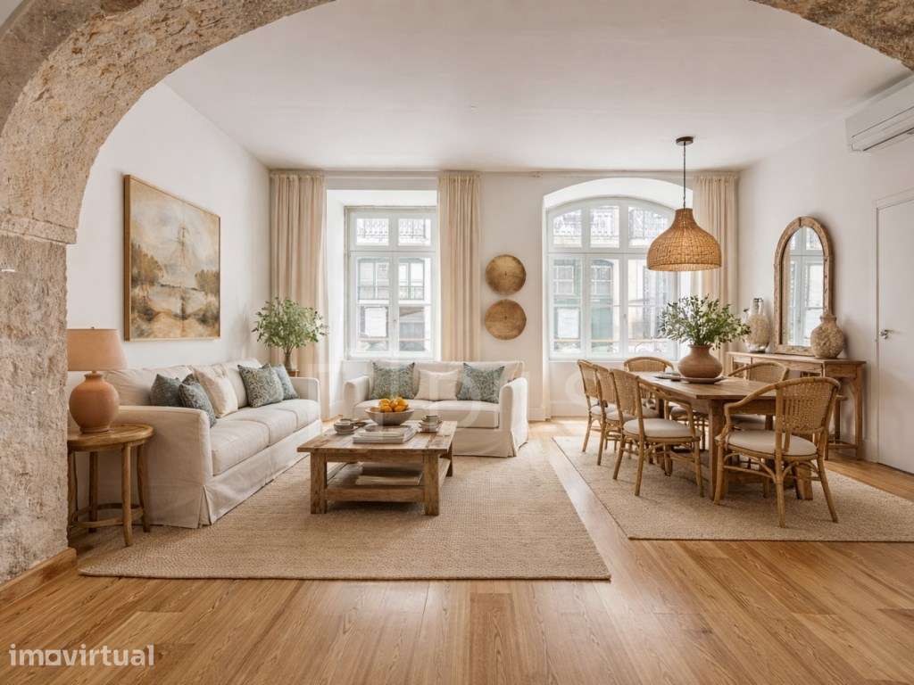 Apartamento T1 no Chiado, Lisboa, com pátio privativo e licença AL - Grande imagem: 2/20