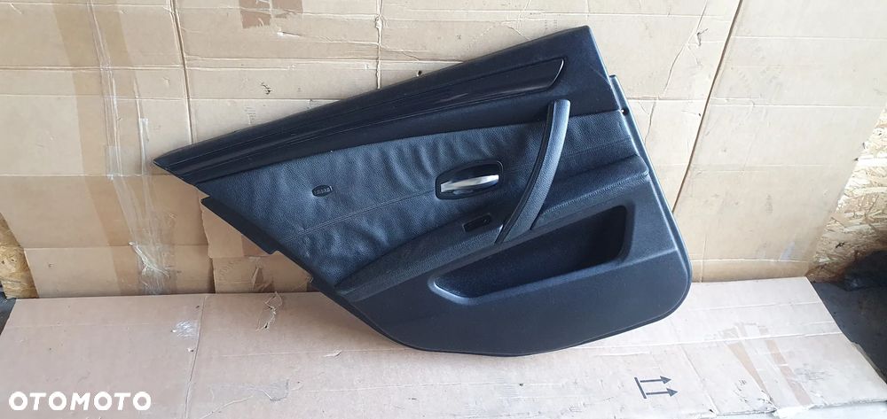 Boczek tapicerka lewy tył tylna lewa skóra AIRBAG BMW 5 E60 Lift - 5