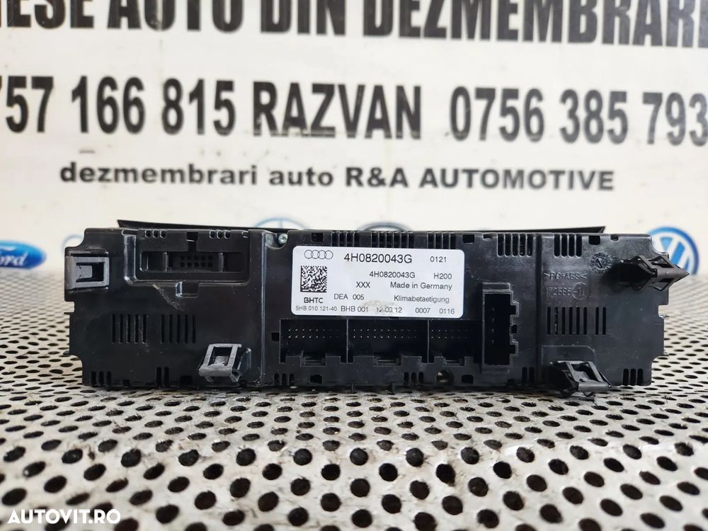 Panou Modul Clima Climatronic Cu Incalzire In Scaune Audi A8 4H D4 An 2010-2011-2012-2013-2014-2015-2016-2017 Cod 4H0820043G Dezmembrez Audi A8 3.0 Tdi Motor CLA Cutie NNY An 2010-2011-2012-2013-2014-2015-2016-2017 - Dezmembrari Arad - 5