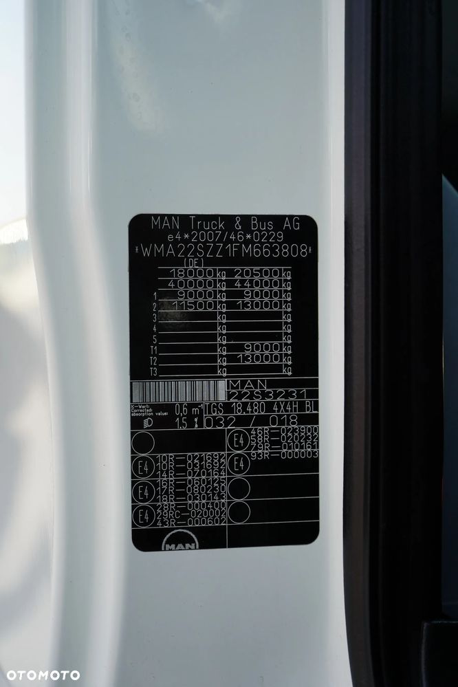 MAN TGS / 18.480 / E 6 / 4 X 4 / WYWROTKA + HDS / PALFINGER PK 20001 / PILOT - 11
