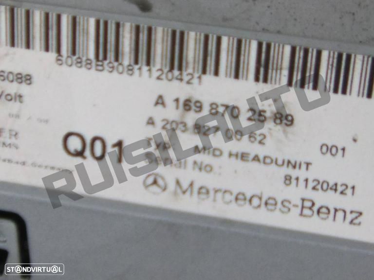 Rádio A16987_02589 Mercedes A W169 [2004_2012] A 180 Cdi - 8