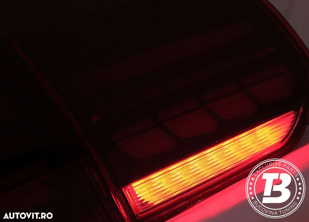 Stopuri Full LED compatibile cu VW Golf 6 VI Red Smoke Design - 14