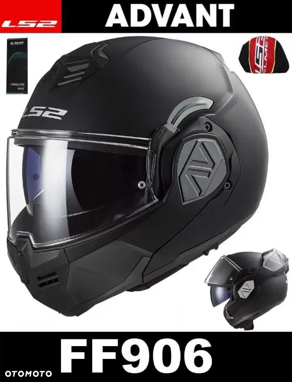 Nowy Kask LS2 FF906 ADVANT SOLID MATT XL Szczękowy ADV Black MAT ECE06