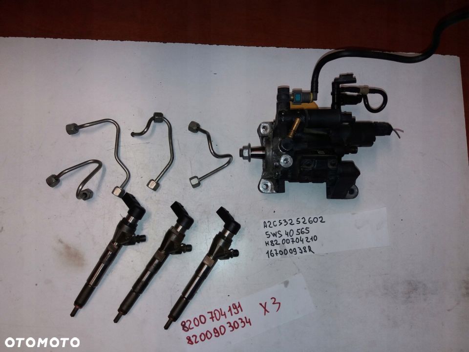 ORYGINALNY WTRYSKIWACZ WTRYSKIWACZE RURKI PRZEWODY PALIWOWE RENAULT MEGANE III - 1