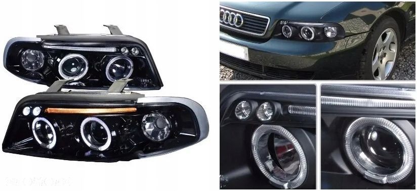 Reflektor Lampy Migacze kpl Ringi Angel Eyes Led Tuning Audi a4 b5 8d 94-98 - 4