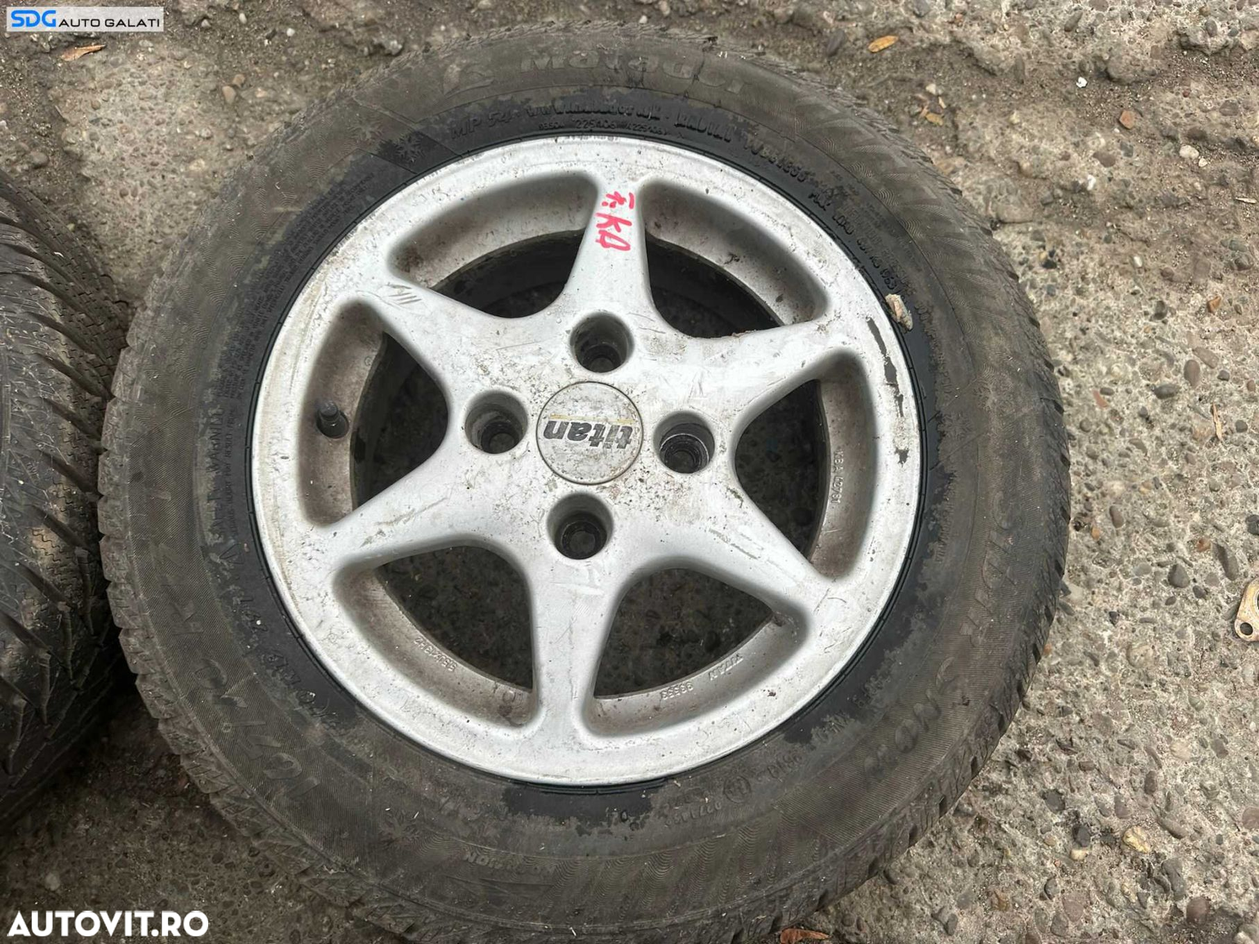 Set 4 Jante Roti Aliaj 165 70 R13 4x108 cu Cauciucuri Iarna Ford Fiesta 4 1995 - 2002 [X4129] - 5
