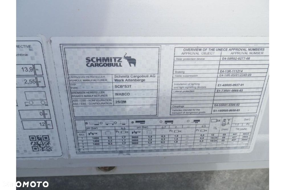 Schmitz Cargobull Trailer Curtainsider Lifting + Sliding Roof Mega - 11