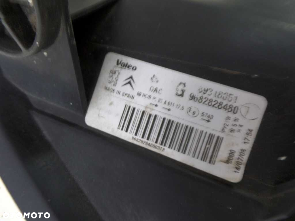 CITROEN BERLINGO PARTNER II III 08-12 LAMPA PRZOD LEWA UK 9682828480 - 5