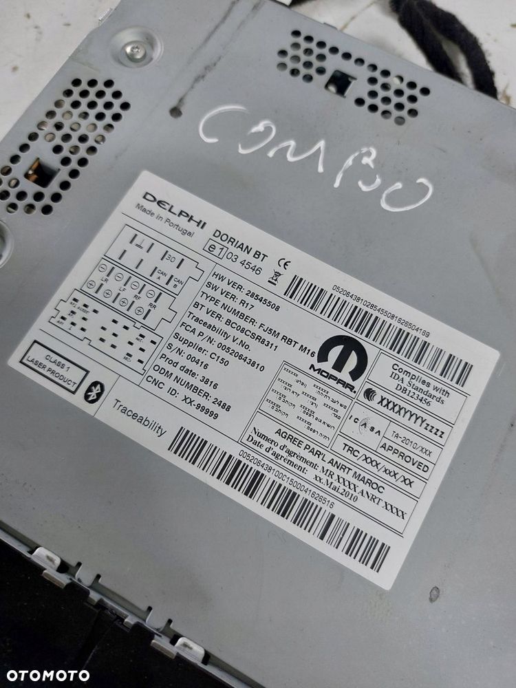 fiat doblo ii combo d 10-22r radio fabryczne 28545508 00520643810 - 4