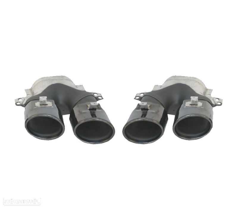 PONTEIRAS DE ESCAPE MERCEDES GLC C253 X253 15-18 LOOK AMG GLC43 PRETAS - 2