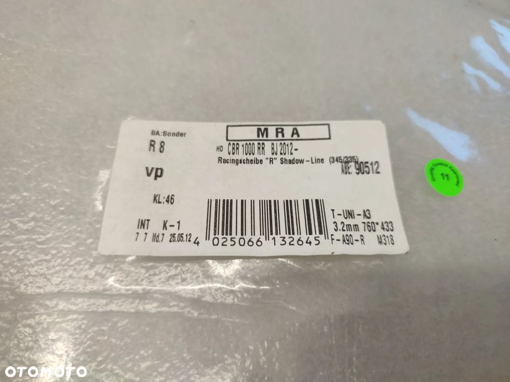 Szyba, szybka, owiewka przód Honda CBR 1000RR CBR1000 RR CBR1000RR CBR 1000 RR 12- - 12