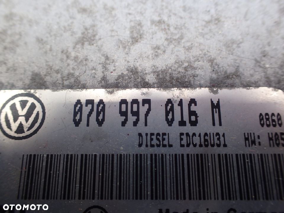 VW T5 2.5 TDI STEROWNIK SILNIKA 070997016M RADOM - 3