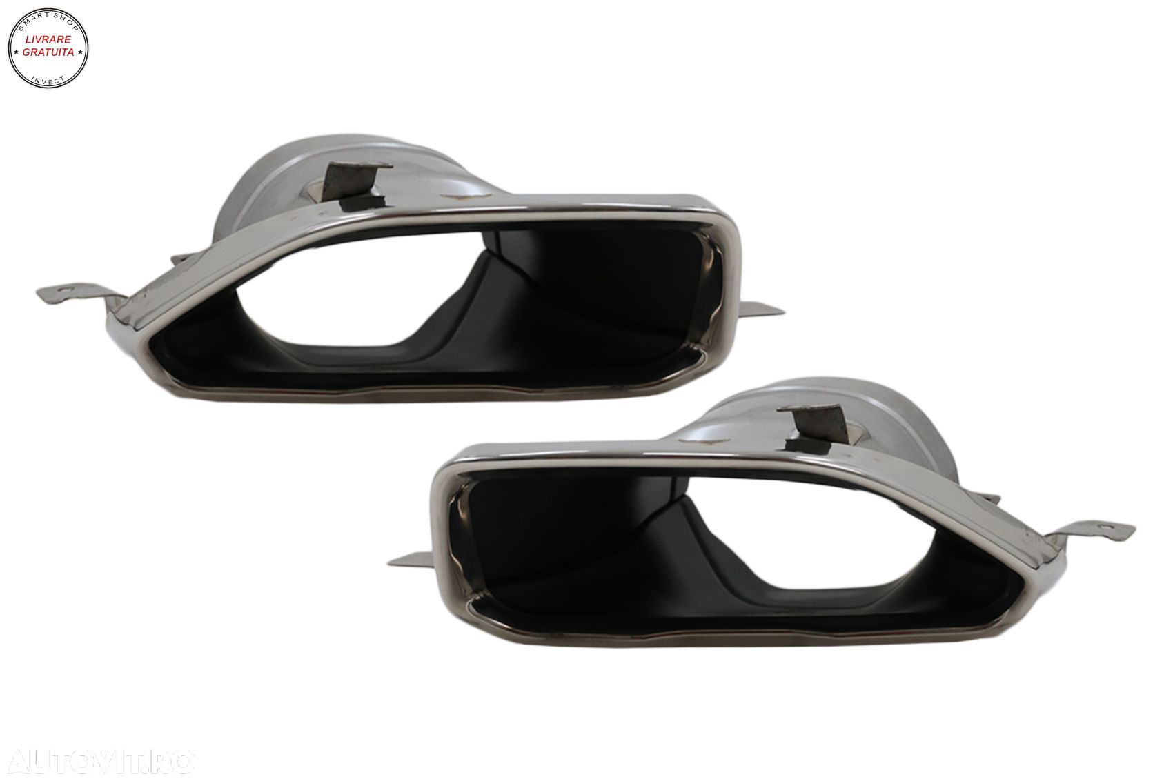 Difuzor Bara Spate cu Ornamente Evacuare Crom BMW 4 Series G22 G23 M Sport (2020-u- livrare gratuita - 6