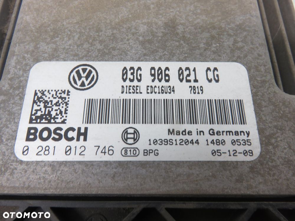 STEROWNIK VW CADDY III 1.9 TDI 03G906021CG 0281012746 - 3