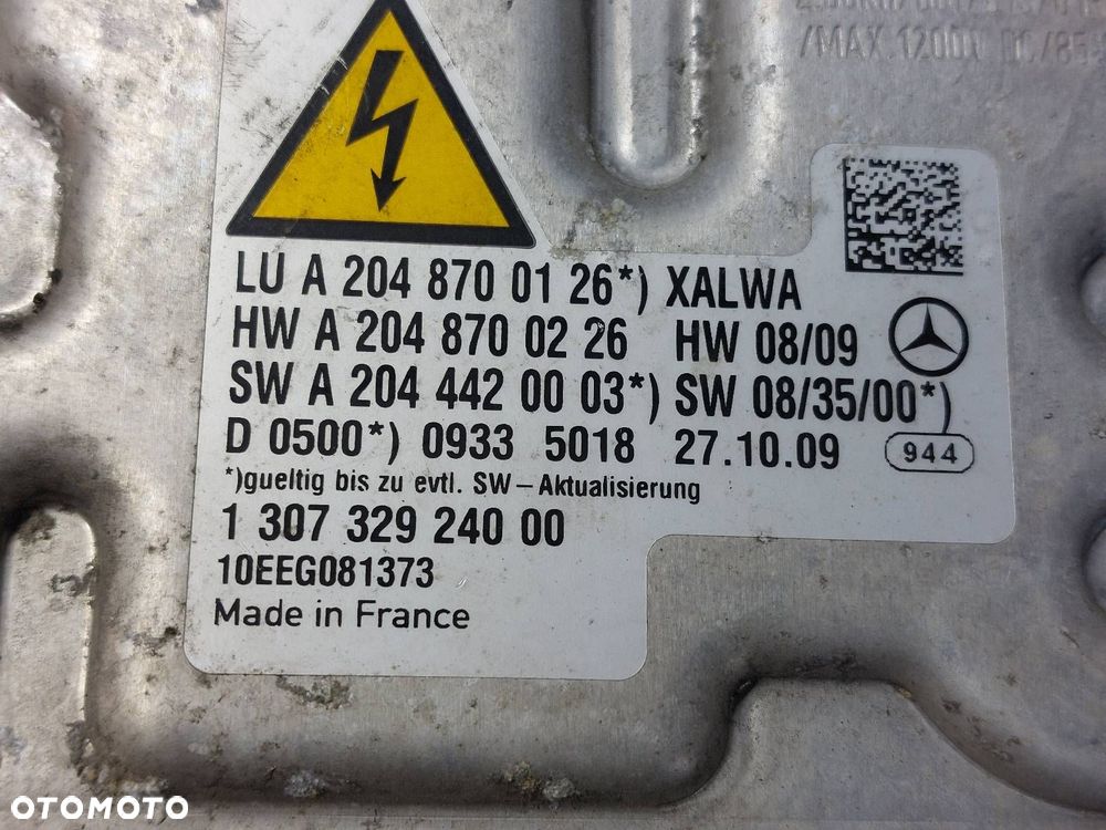 PRZETWORNICA XENON MERCEDES-BENZ W204 C220 2048700126 ID: 237394 - 4
