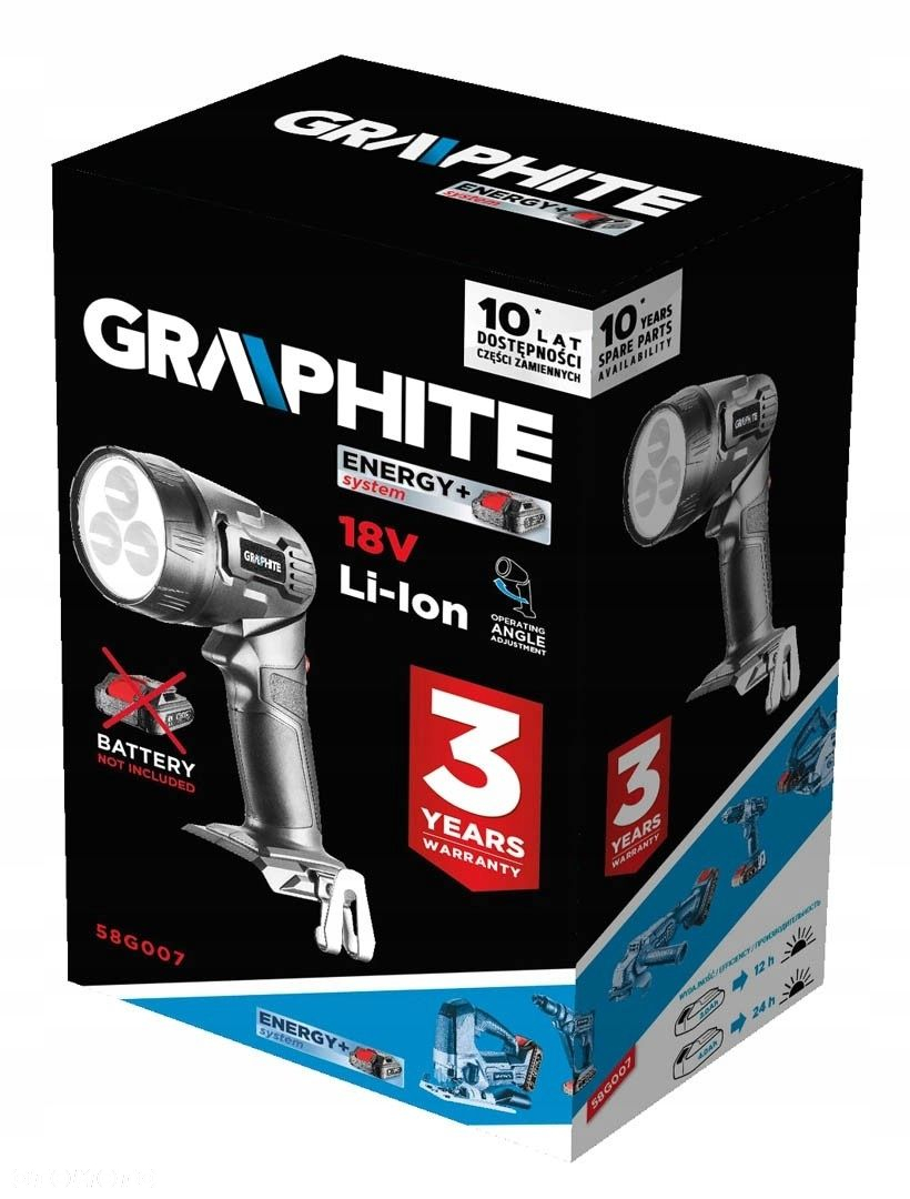 GRAPHITE LATARKA AKUMULATOROWA ENERGY 18V 6Ah - 9