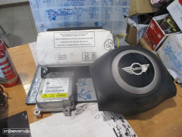 Kit Airbags 65776933424 0285001682 676036604  7056934  5319169 532946800B MINI COOPER 2004 1.4D 75CV 3P PRETO SEM TABLIER - 1