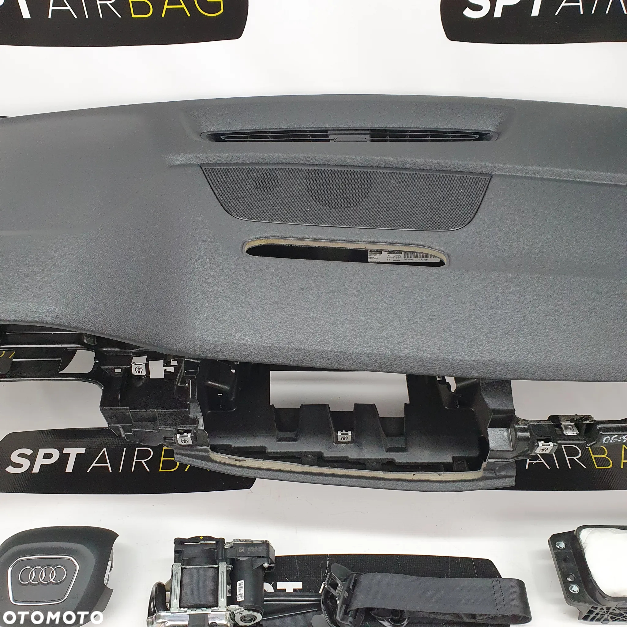AUDI Q7 DESKA ROZDZIELCZA KONSOLA KOKPIT PULPIT PODUSZKI AIRBAG AIR BAG PASY KIT SET - 3