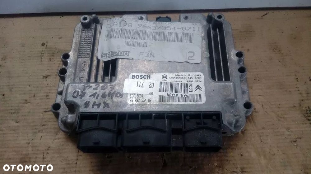 KOMPUTER STEROWNIK PEUGEOT 207 1.6 HDI 9663755480 - 2