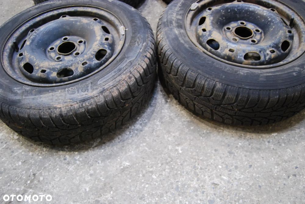 FELGI STALOWE Z OPONAMI ZIMOWYMI 6Q0601027P 5X100 ET43 6J 185/65R14 165/65R14 KLEBER VW FOX SEAT SKODA - 6