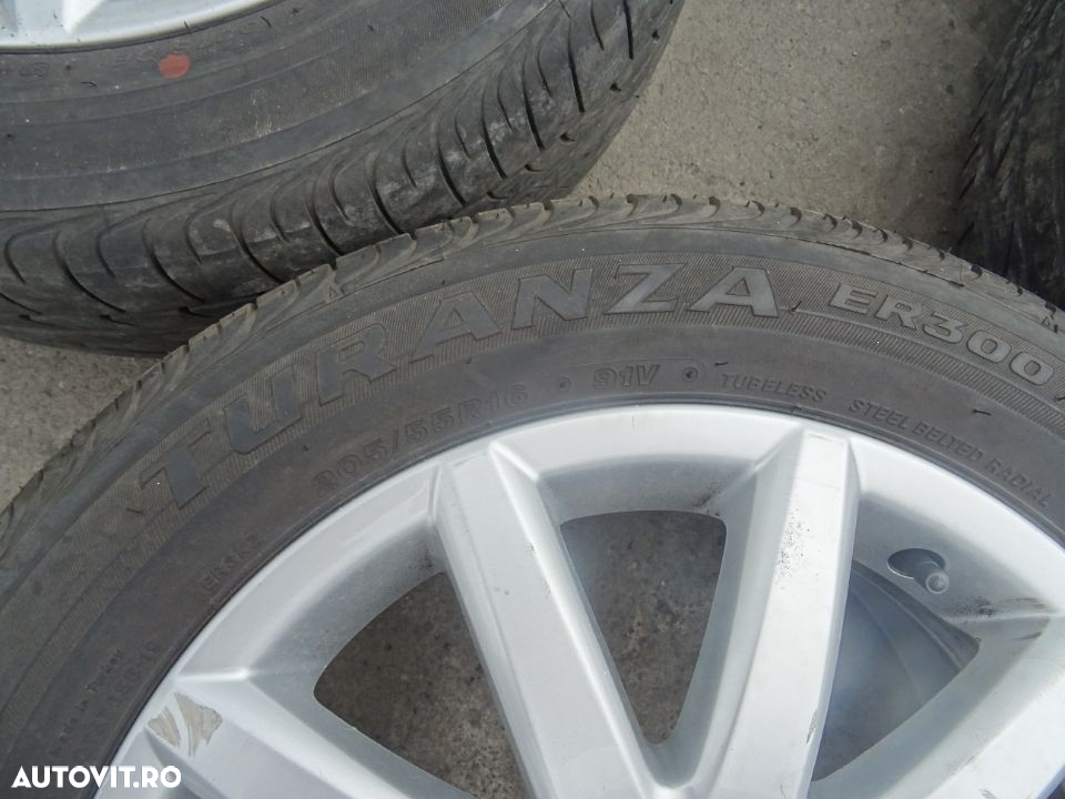 Vand Jante aliaj cu Cauciucuri Volkswagen Jetta 205/55 R16 6.5jx16h2 ET50 din 2008 cod:1K0601025e - 6