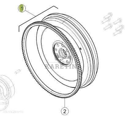 CLAAS Arion 610 660 Koło Zamachowe Silnika Wieniec Zębaty  0011615300   7700045315 - 1