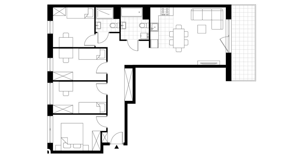 5-pokojowe mieszkanie 81m2 + balkon Bezpośrednio - Pełny obrazek: 3/23