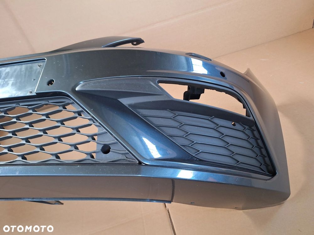 SEAT LEON III FR LIFT 16- 17-19r NIE KLEJONY! B.ŁADNY-SZARY MET. ZDERZAK PRZÓD PRZEDNI 5F0807221AB WYSYŁKA 24H - 8