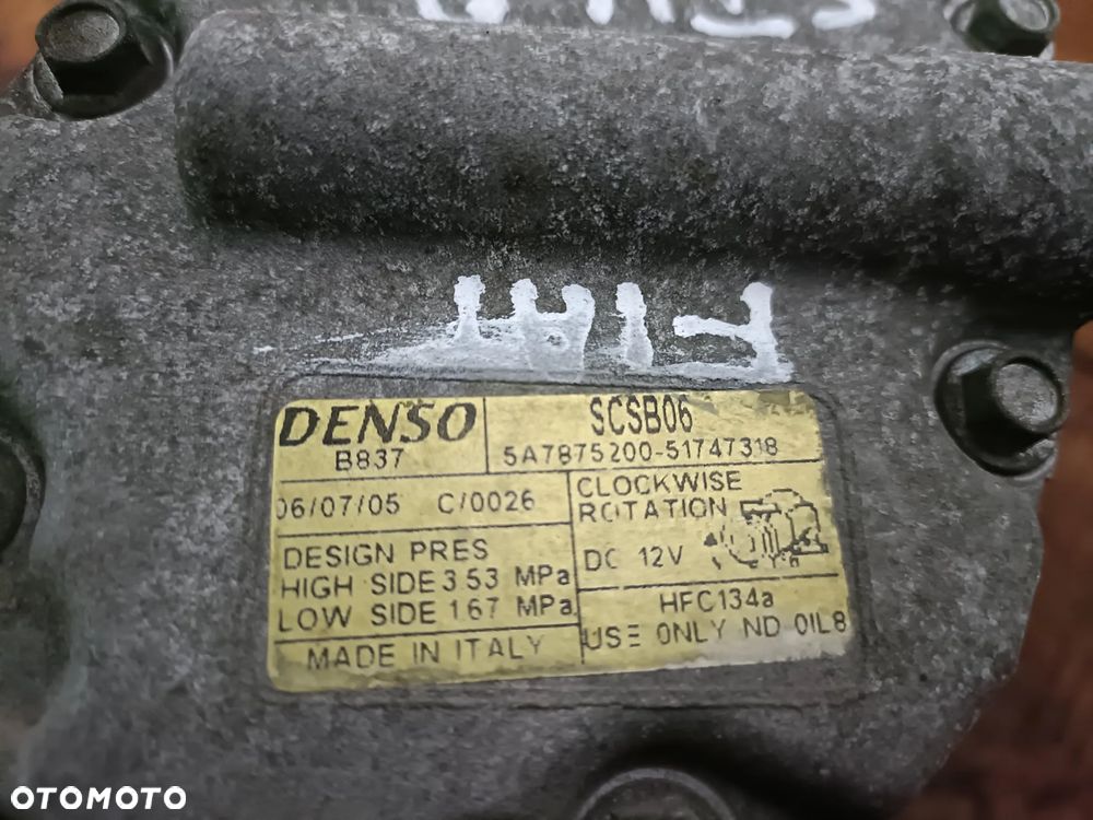 FIAT STILO 01-07 1,4 B sprężarka kompresor klimatyzacji DENSO SCSB06 * - 7