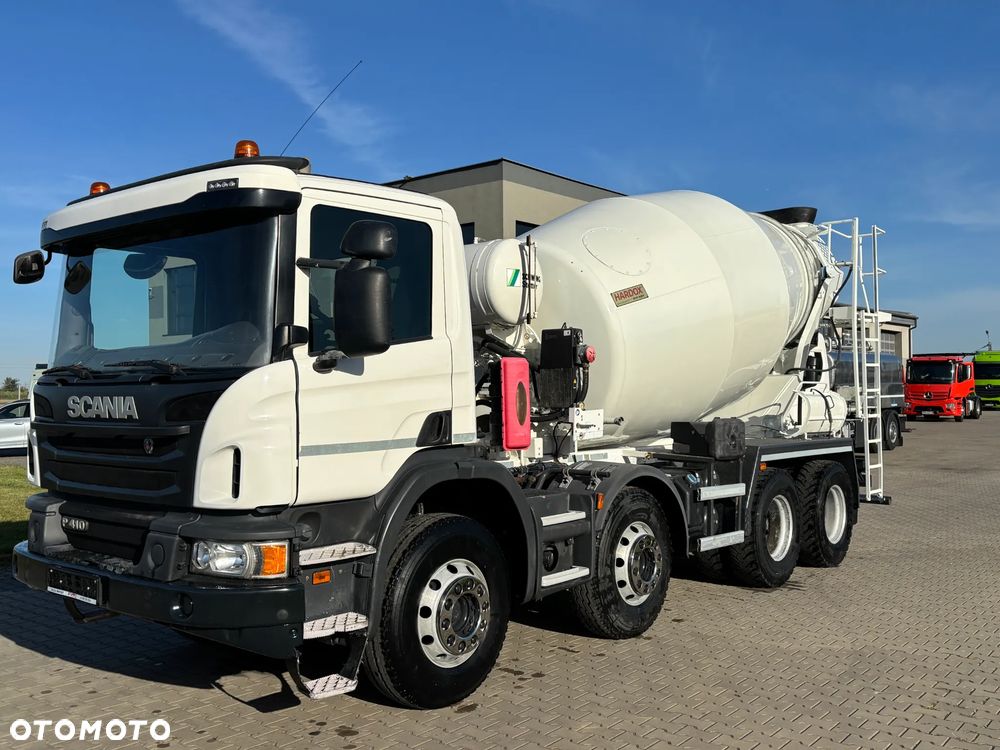 Scania P 410 8x4 betonomieszarka, gruszka , SCHWING STETTER AM 9 , 9m3 , nowe opony , - 1