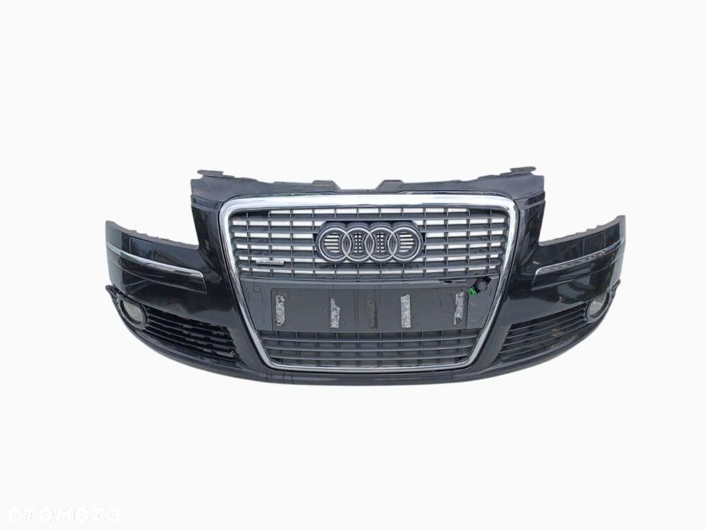 ZDERZAK PRZÓD PRZEDNI AUDI A8 D3 LIFT CZARNY PDC SPRYSKI 4E0807437AA - 1