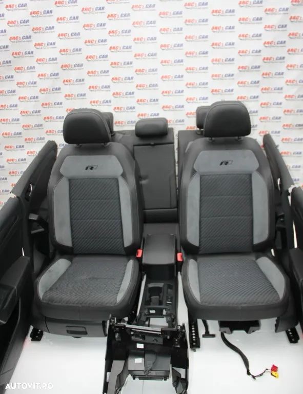 Interior din piele si textil VW T-Roc (A11) R-Line 2017-prezent