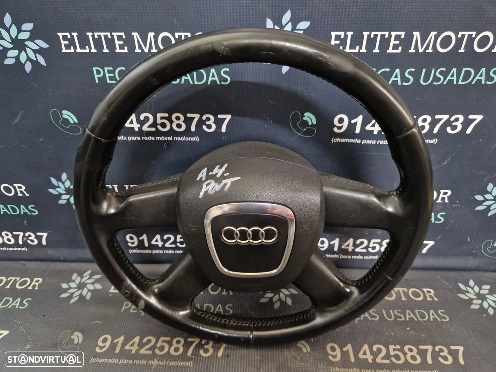 Volante usado pele AUDI A4 B7 4 BRAÇOS AIRBAG - 4
