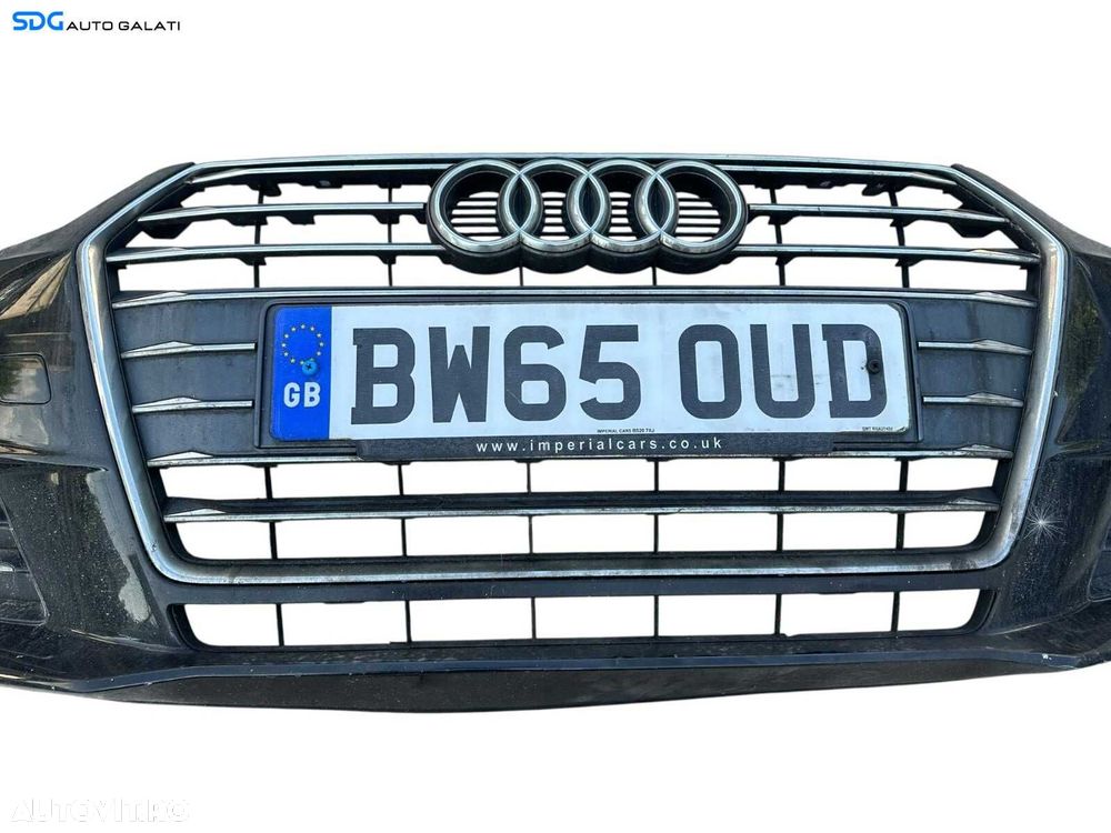 Bara Spoiler Fata Completa cu Grila si Emblema Audi A4 B8 B8.5 FL Facelift 2012 - 2015 Culoare LZ9Y [K3502] [K3503] - 2