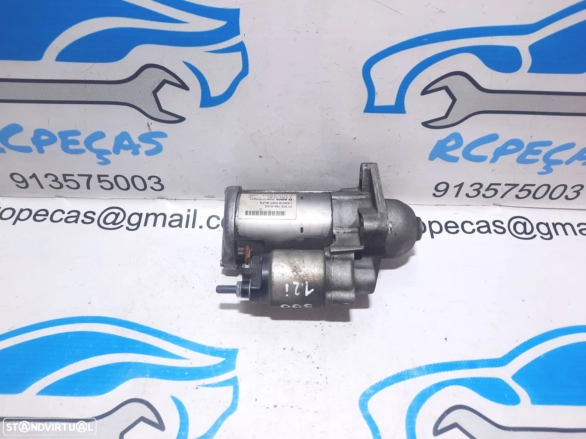 MOTOR ARRANQUE FIAT 500 312 1.2i 8V 69CV 169A4000 51916168 51916168A152 0001170401 FIAT 500X PANDA TIPO PUNTO ALFA ROMEO MITO GIULIETTA - 6